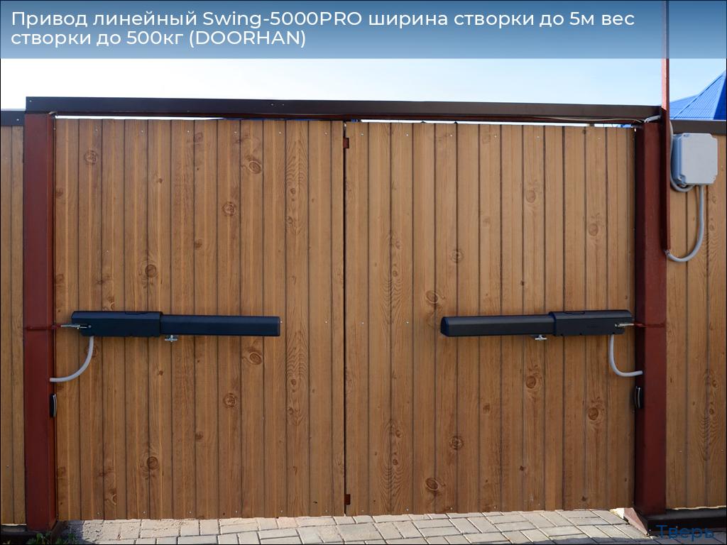 Привод линейный Swing-5000PRO ширина cтворки до 5м вес створки до 500кг (DOORHAN), tver.doorhan.ru