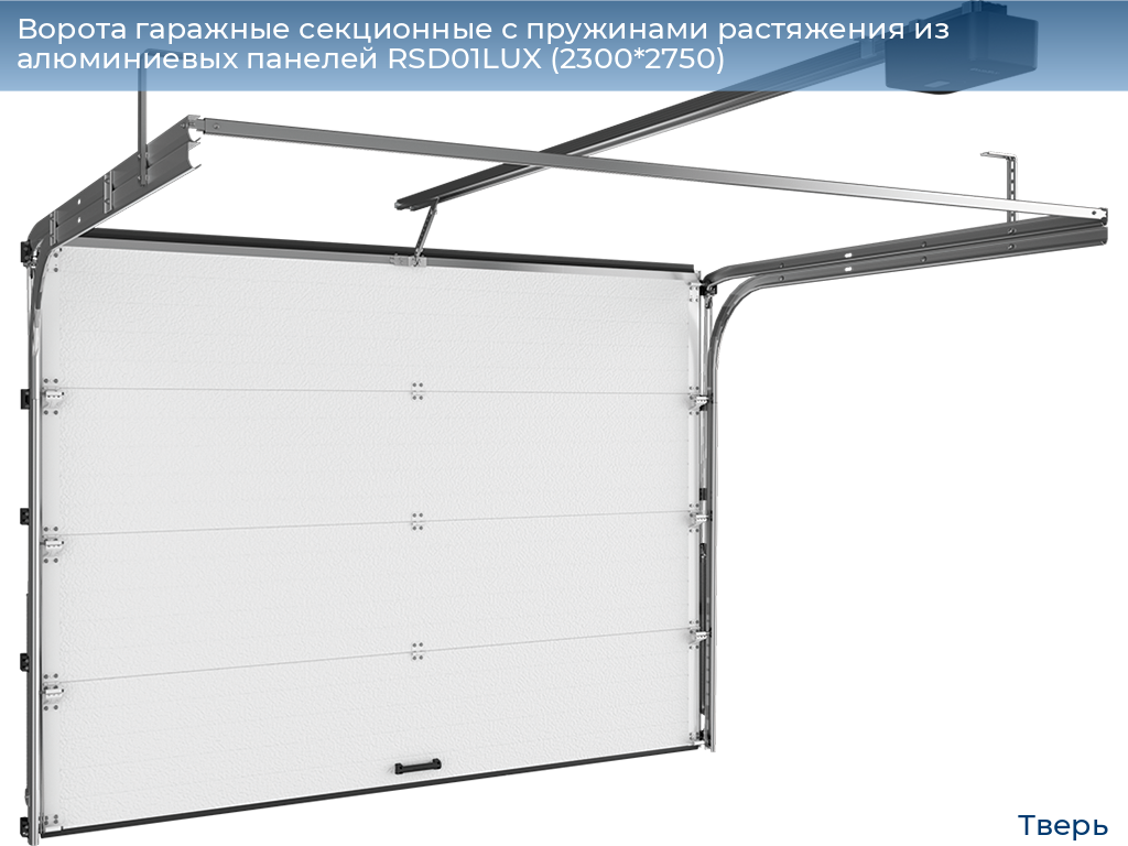 Ворота гаражные секционные с пружинами растяжения из алюминиевых панелей RSD01LUX (2300*2750), tver.doorhan.ru