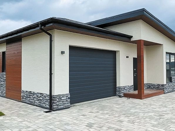 Cекционные ворота 3700х2400 мм антрацитовые DoorHan RSD02, tver.doorhan.ru